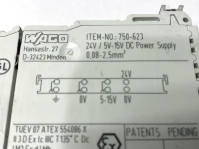 USED WAGO POWER SUPPLY 24V/5V-15VDC