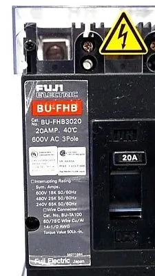 USED FUJI ELECTRIC BU-FHB3020 CIRCUIT BREAKER BUFHB3020