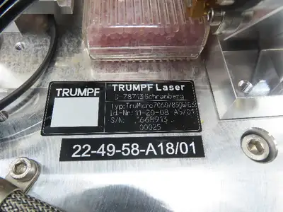 Rofin Sinar DQx45 Trumpf Laser TruMicro 7060 Solid State Edge Cutting Deletion