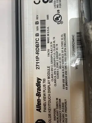 USED ALLEN-BRADLEY COLOR HMI W/ 2711P-RP8D LOGIC MODULE
