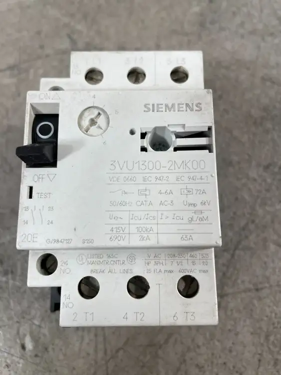 Used Siemens Siemens 3VU1300-2MK00 Circuit Breakers South Carolina US | Palmetto Automation #1161505
