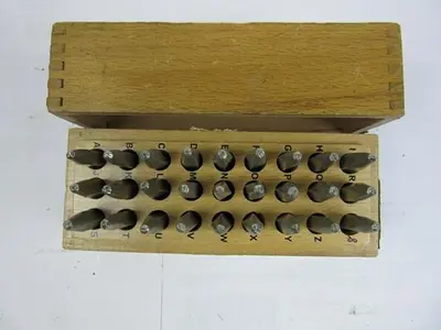 PRIORITY PUNCHES MASK 1/16 ALPHABET PUNCHES