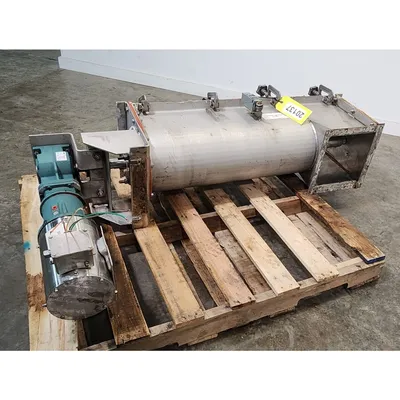 Used 1HP Stainless Steel Sanitary Screw Feeder 9" Dia. X 40"L