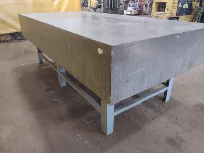 8' X 4' X 14" ROCK OF AGES PRECISION LAYOUT INSPECTION GRANITE TABLE: STOCK #23806