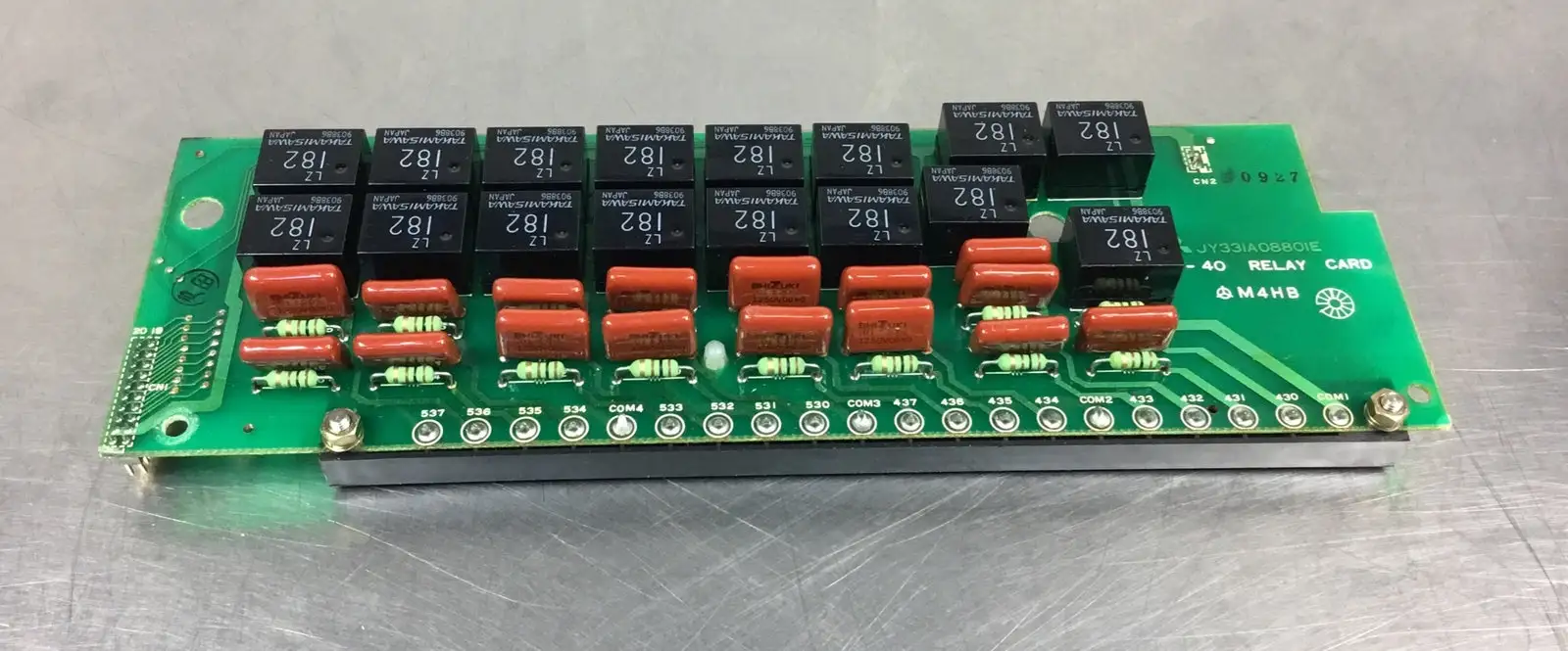 MITSUBISHI JY331A08801E F2-40 M4HB PROGRAMMABLE CONTROLLER RELAY BOARD 3B