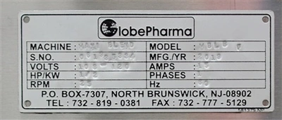 Used GLOBEPHARMA _UNKNOWN_ Tri Blender Mixers Connecticut US | DMC Industries #1281929