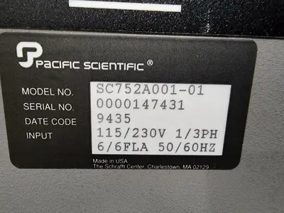 Used PACIFIC SCIENTIFIC SC752A001-01 Servo Drives Michigan US | Midwest Press and Automation #1317029