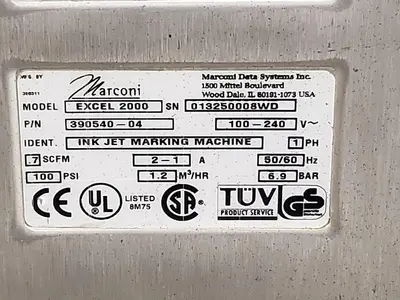 USED MARCONI VIDEOJET EXCEL 2000