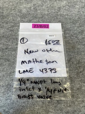 New | in-Stock Matheson LME4375 Valves/Fittings California US | Davliegogo LLC #1729025