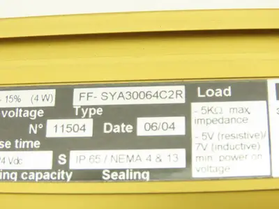 Honeywell FF-SYA30064C2R Safety Light Curtain Emitter Transmitter Set 670mm L