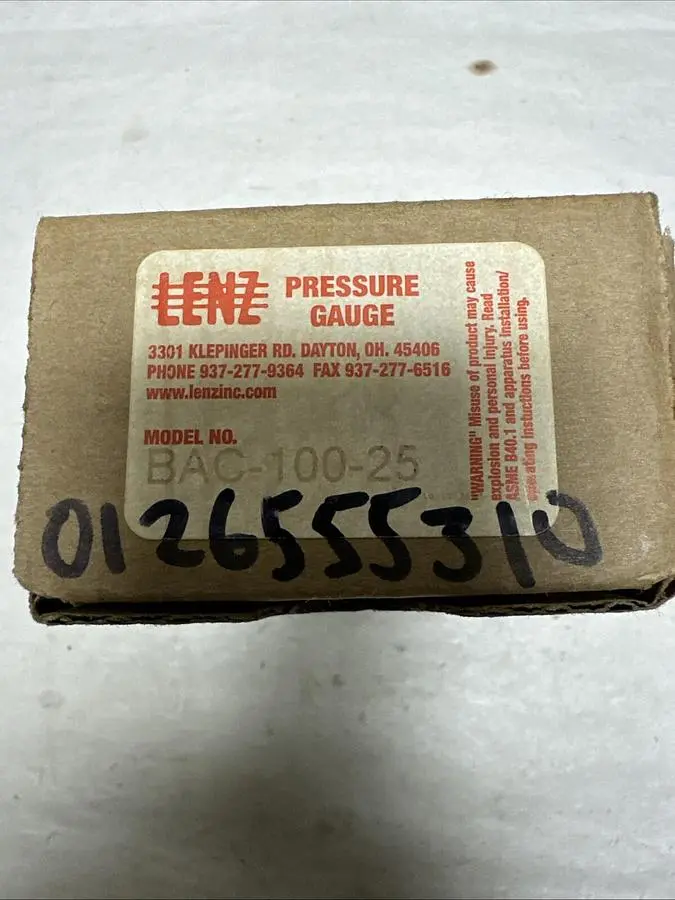 Used LENZ BAC-100-25 Universal Pressure Meters Ohio US | Surplus Asset Holdings #1240342