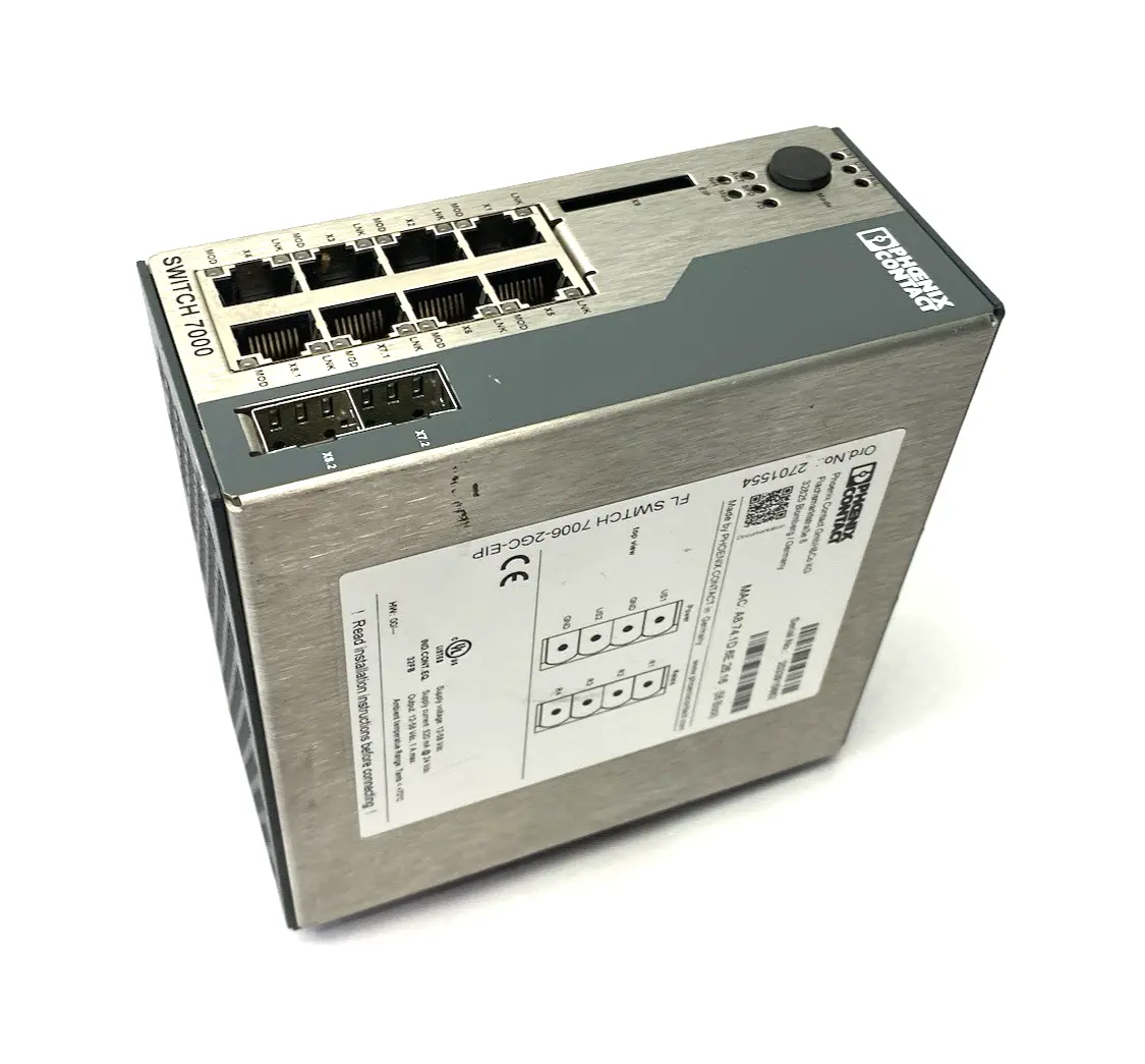 USED PHOENIX CONTACT INDUSTRIAL MANAGED ETHERNET SWITCH 2701554