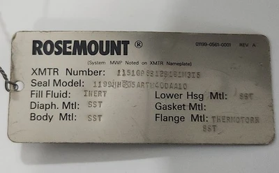 USED Rosemount 1151GP8S12S1B1M3I5