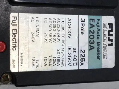 USED FUJI ELECTRIC EA203A-225A