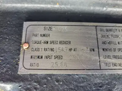 25.66 Ratio Torque Arm Speed Reducer Size 925
