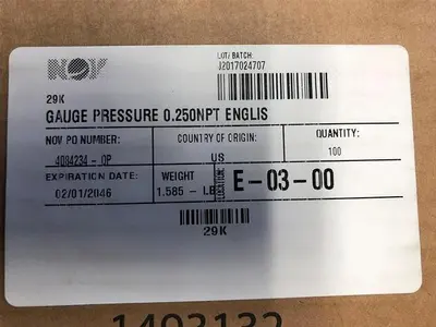 New | in-Stock NOV K 29 DESILTER PRESSURE GAUGE Universal Pressure Meters Pennsylvania US | East West Machinery & Drilling #1415875