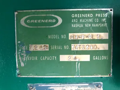 USED GREENERD PRESSES GREENERD HA-8-8L2 PRESS