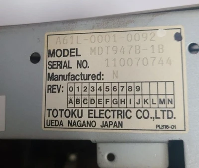 GE Fanuc Series 15-M Controller A61L-0001-0092, MDT947B-1B, N860-3161-T001
