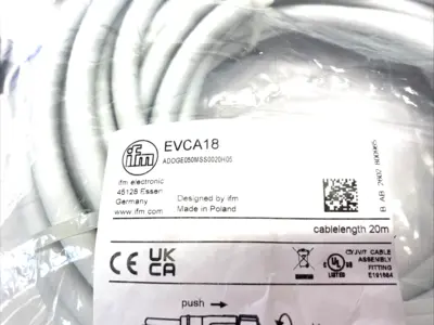 New | in-Stock Ifm Single Ended Female Power Cordset M12 L-Coded ADOGE050MSS0020H05 Cable & Wire Michigan US | Maverick Industrial Sales #1390757