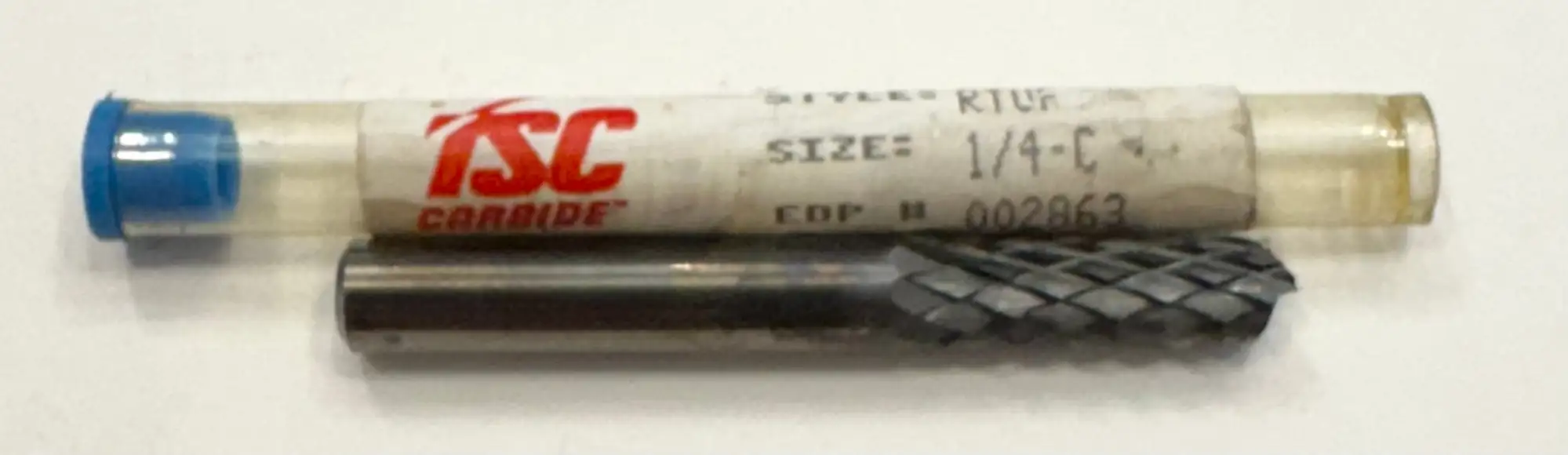TSC 1/4" Solid Carbie Fiberglass Router Fish Tail End Cut USA Made