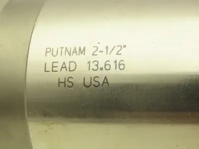 Putnam Tool PLAC-565-4 4 Flute Coarse Rough Single End Mill 2.5" Dia x 6" Flute