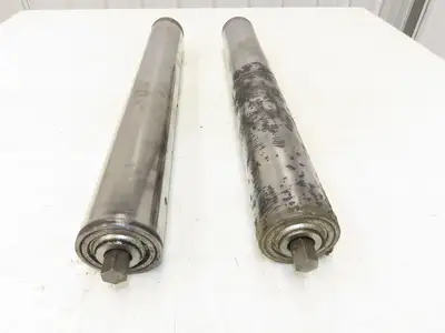 Hytrol 2-5/8" Snub Idler Roller 24" Hytrol Conveyor 21"BF 11/16" Hex Lot of 2