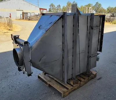 Hopper, 50 CF, S/st, 51" x 30" x 72", Cone Bottom, B #S744199