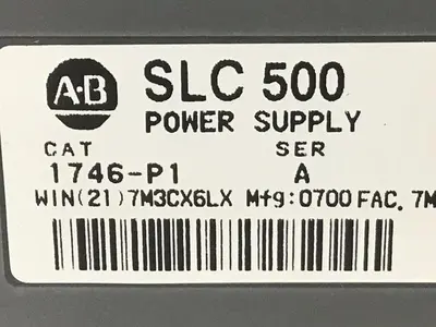 USED ALLEN BRADLEY 1746-P1 SER A / 1746-A4 SER B