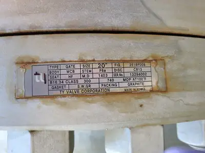 USED TY VALVE CORPORATION 251RF008