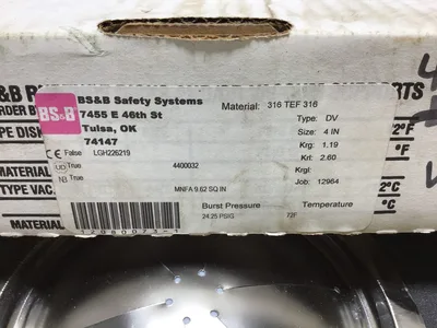 BS & B Safety Systems 4″ DV Rupture Disk 12880873-1 (LT2)