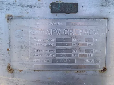 Apv Crepac 300 Gallons S/s Kettle