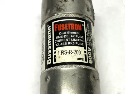 USED COOPER BUSSMANN TIME-DELAY FUSE CLASS RK5 600VAC 200A