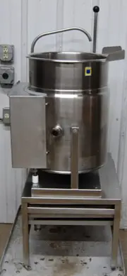 142-1229 Cleveland KGT-12-T Steam Jacketed Tilt Natural Gas Soup Kettle w Stand