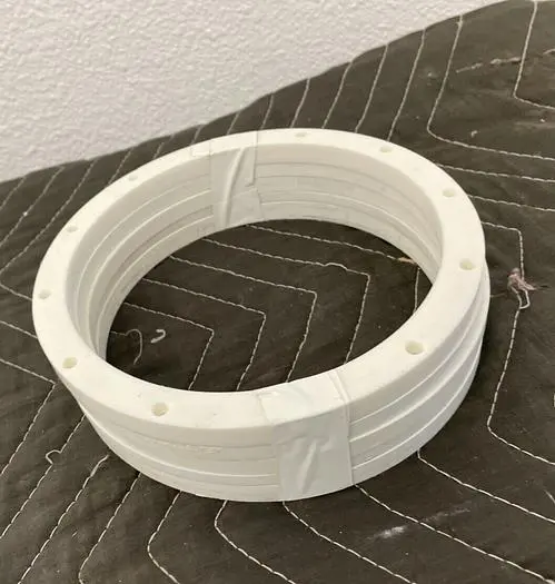 STRASBAUGH CERAMIC RING 7" (LOT OF 4)
