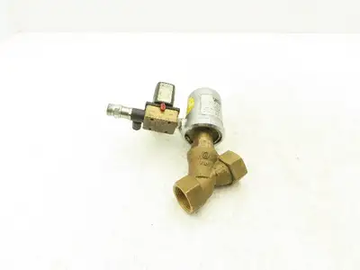 Schubert & Salzer 7010/025V101000-7 Bronze 1" Angle Seat Solenoid Valve 24VDC