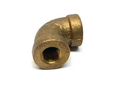 Pipe Elbow 90 Degree Threaded 125 lbs Rough Brass 1/8" LOT OF 5 - New Other
