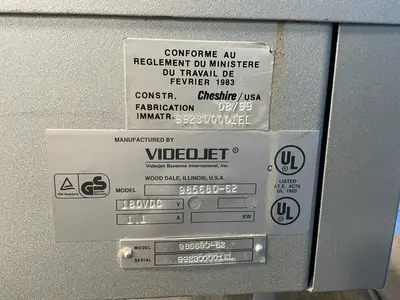 Used VIDEOJET 98568062 Material Handling (misc) Ohio US | HGR 24 #1314717