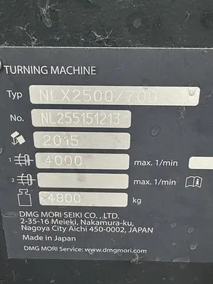 Used DMG MORI NLX 2500/700 2 AXIS CNC LATHE WITH CHIP BLASTER AND CONVEYOR CNC Lathes | Harbor Machinery Inc. #1283417