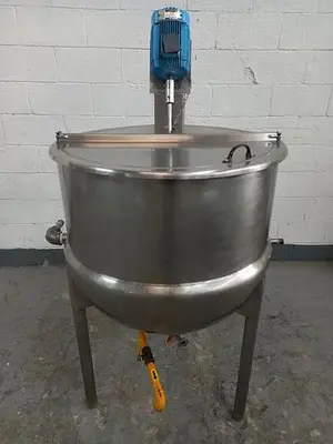 Stainless steel  85  gallon jacketed cooking & mixing kettle