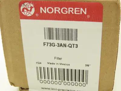 Norgren F73G-3AN-QT3 Excelon Series Pneumatic Air Filter 3/8" Ports 40 Micron