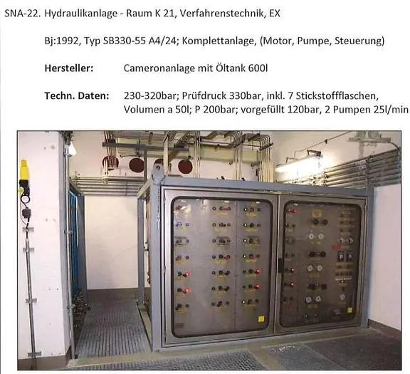 Used 1992 CAMERON SYSTEM WITH 600 L OIL TANK Processing (misc) | UCY Industrial GmbH #386449
