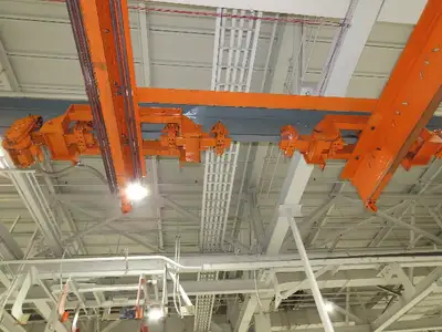Cleveland Tramrail 7.5 Ton Double Girder Bridge Crane 18' 3" Span w/Remote