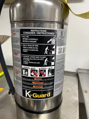 Used K-Guard Ansul 434909 K01-3 K-Guard Fire Extinguisher, 1.6 gal Class K Fire Extinguishers Illinois US | Falcon Restaurant Supply #1375525