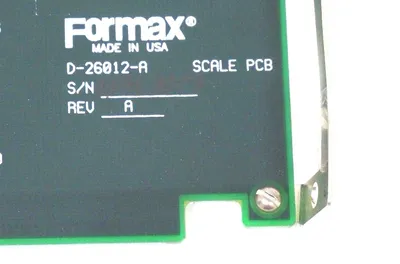 FORMAX D-26012-A SCALE PC BOARD REV. A, D26012A