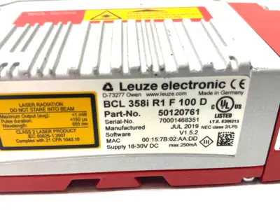USED LEUZE STATIONARY BARCODE READER