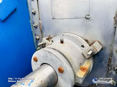 USED AARON PROCESS EQUIPMENT 11-CU.FT. JACKETED RIBBON BLENDER