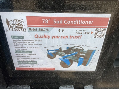 Used RAYTREE RMSC78 SOIL CONDITIONER SKID STEER ATTACHMENT Soil Prep System Michigan US | Miedema Asset Management Group #1477123