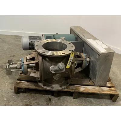 Used 10" dia. Semco Flo-tronics Rotary Airlock Feeder Stainless Steel Valve