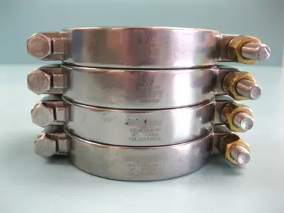 Lot (4) 3" High Pressure Tri-Clamp Sanitary Clamps T304 Stainless Steel NEW G18
