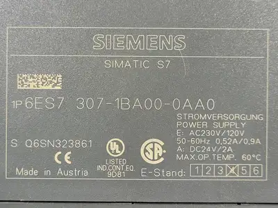 USED SIEMENS 6ES7307-1BA01-0AA0